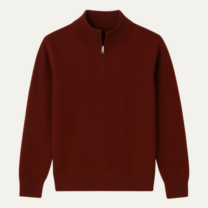 Old Money Half-Zip Pullover für Herren – Marineblau 3