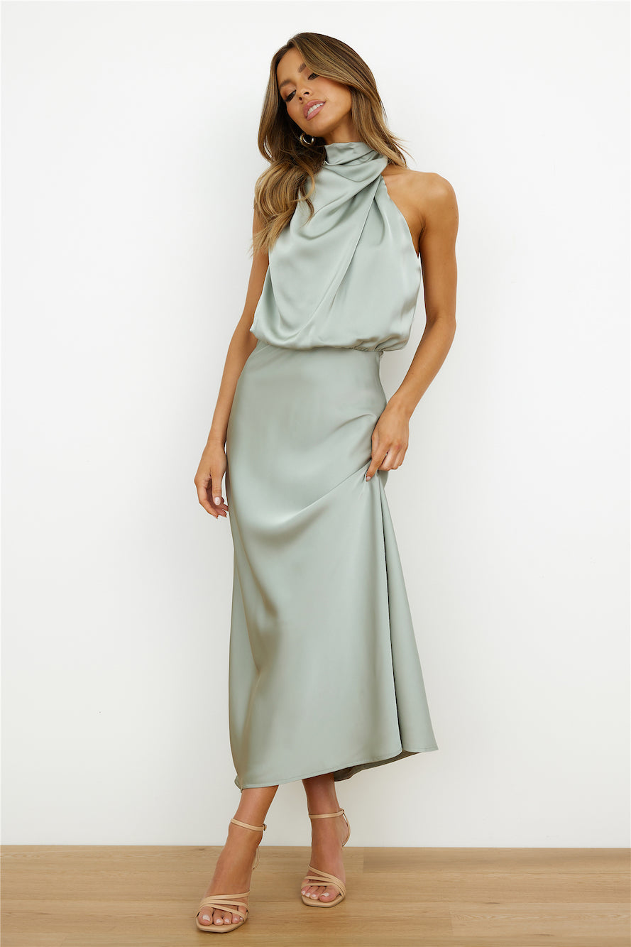 Midi-Kleid Asymmetrischer Ausschnitt Stilvoll Damenkleid