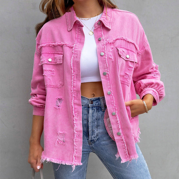 Modische Damen Denimjacke Slim Fit - BerlinGlamour