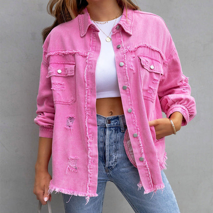 Modische Damen Denimjacke Slim Fit - BerlinGlamour