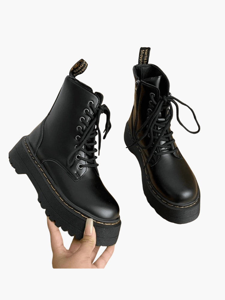 Leder Plateaustiefel Damen Stilvolle Hochzeit Schuhe