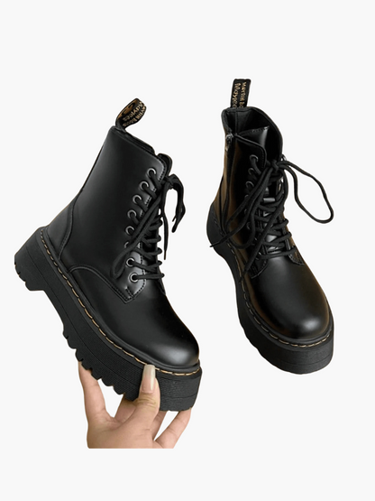 Leder Plateaustiefel Damen Stilvolle Hochzeit Schuhe