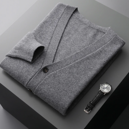 Weiche Cashmere Strickjacke V-Ausschnitt Leicht Modern