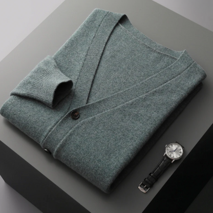 Weiche Cashmere Strickjacke V-Ausschnitt Leicht Modern