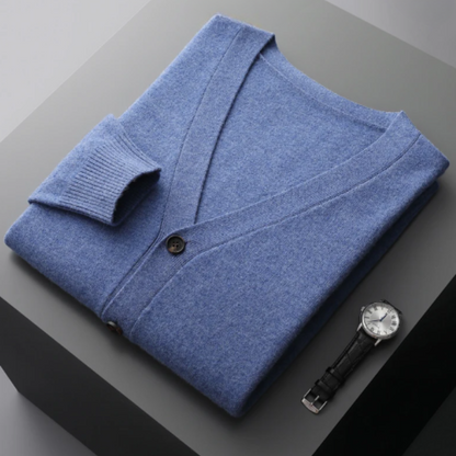 Weiche Cashmere Strickjacke V-Ausschnitt Leicht Modern