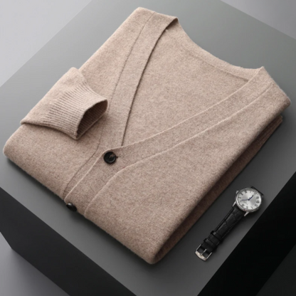 Weiche Cashmere Strickjacke V-Ausschnitt Leicht Modern