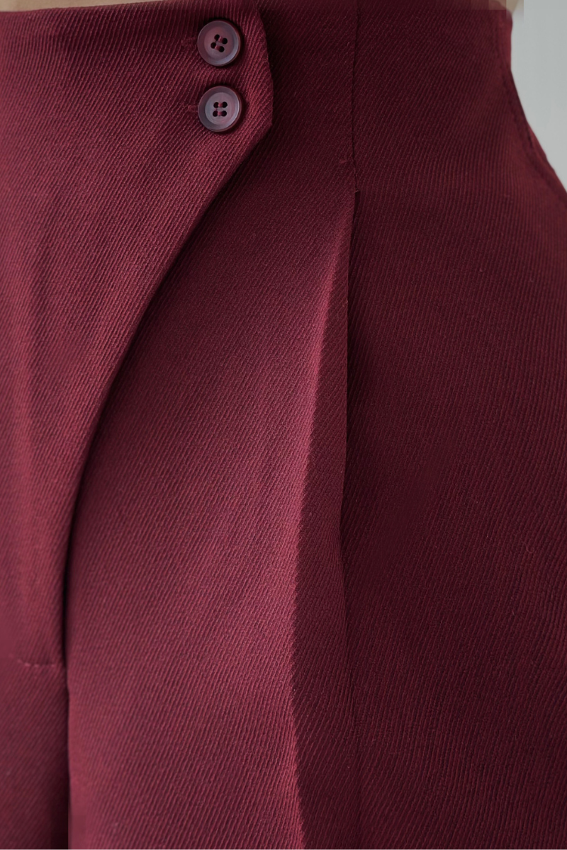 Damenhose High Waist Weite Bein Elegant