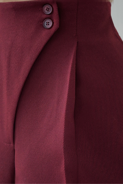 Damenhose High Waist Weite Bein Elegant