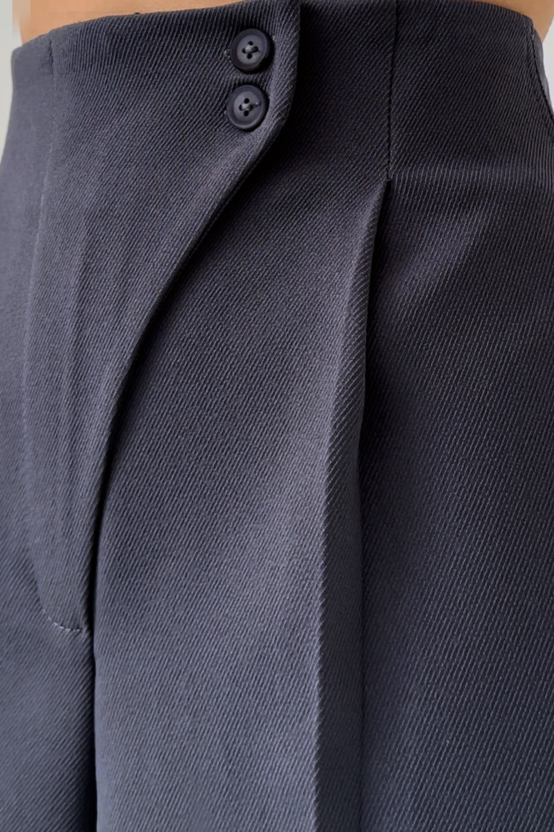 Damenhose High Waist Weite Bein Elegant