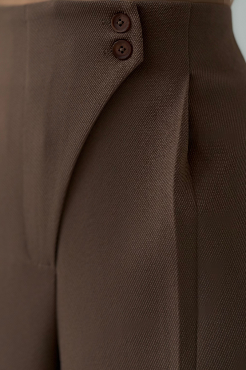 Damenhose High Waist Weite Bein Elegant