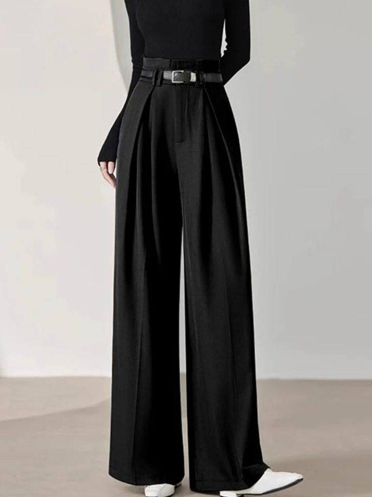 Damenhose Weitbein Hochgeschnitten Elegant - BerlinGlamour
