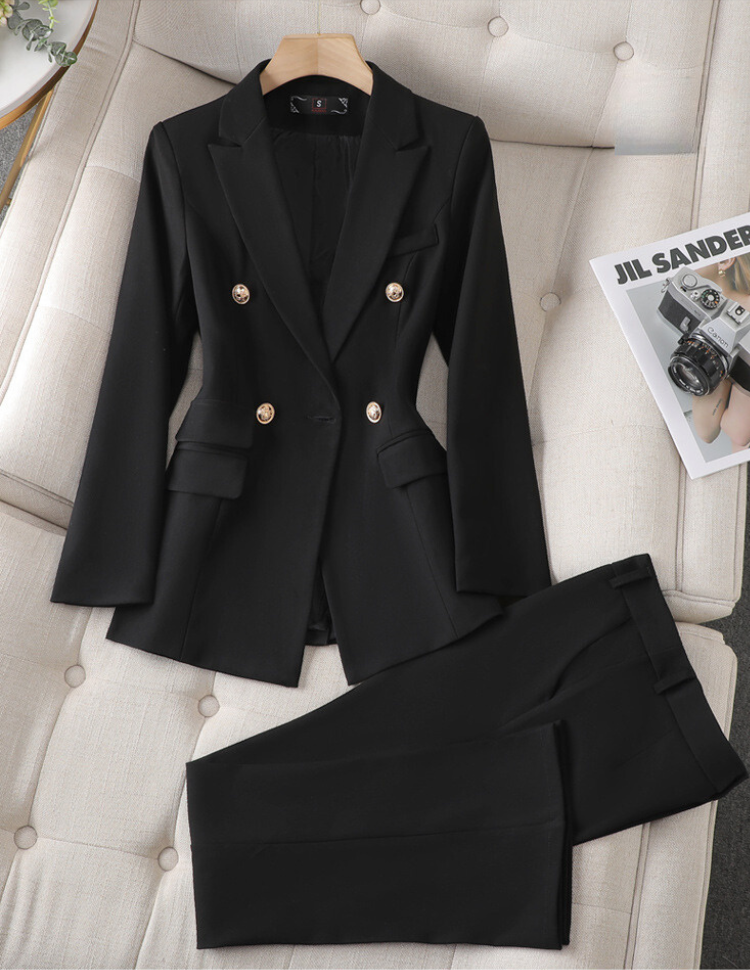 Stylisches Jacken Hosen Set Damen Modern