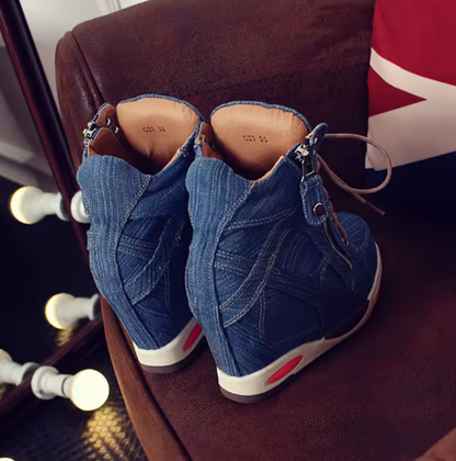 Damen Sneaker Keine Eile Wedges Hoch