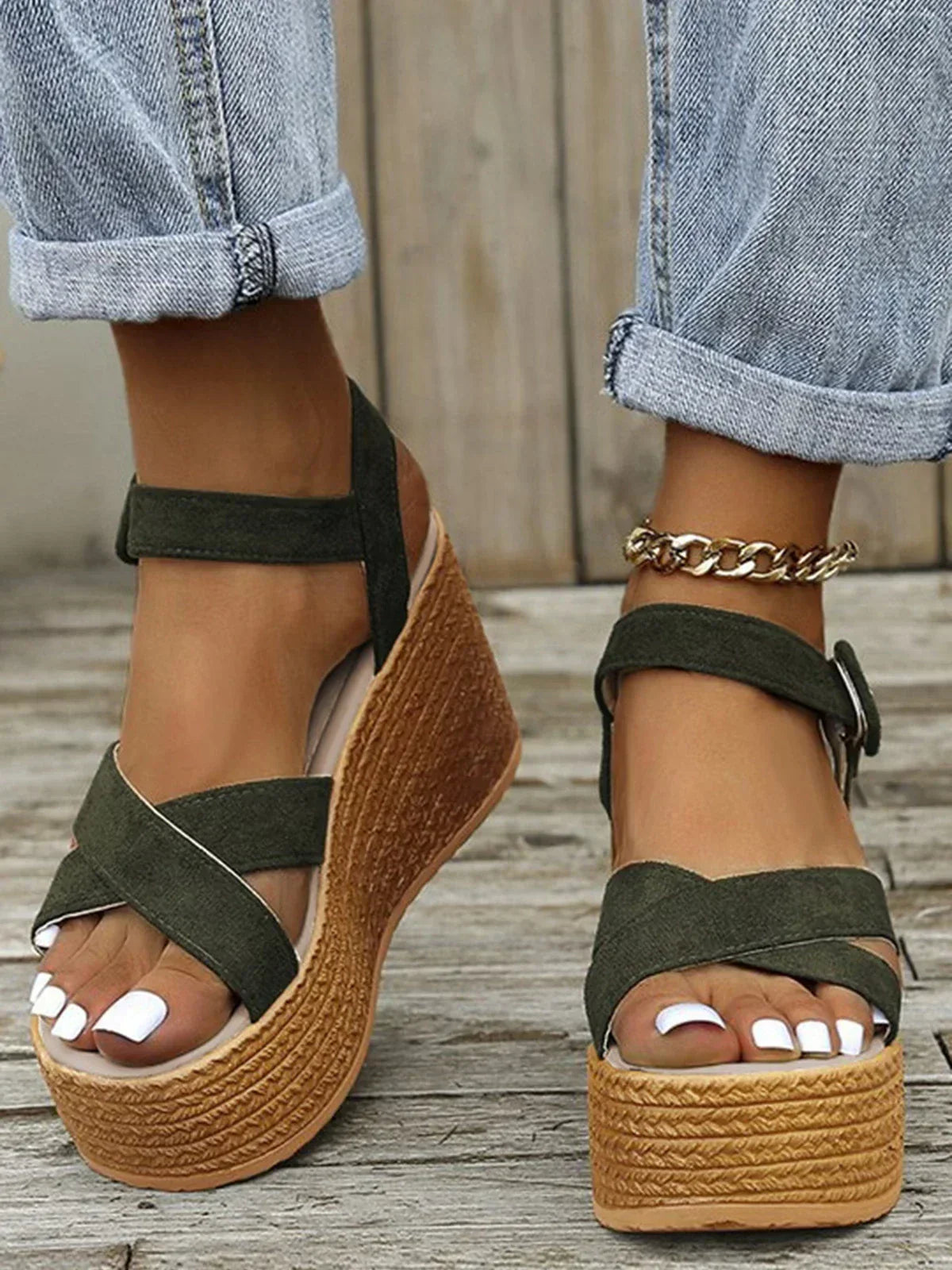 Komfortable Keilsandalen ELAINE Damen - BerlinGlamour