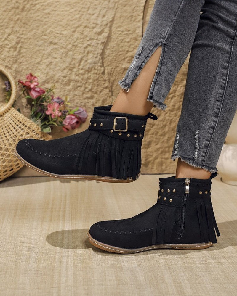 Orthopädische Fransenstiefeletten für Damen 1