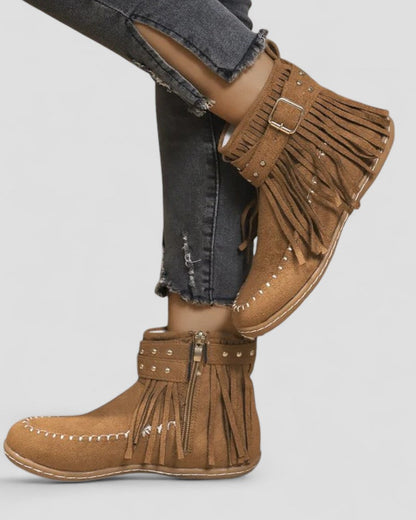 Orthopädische Fransenstiefeletten für Damen 2