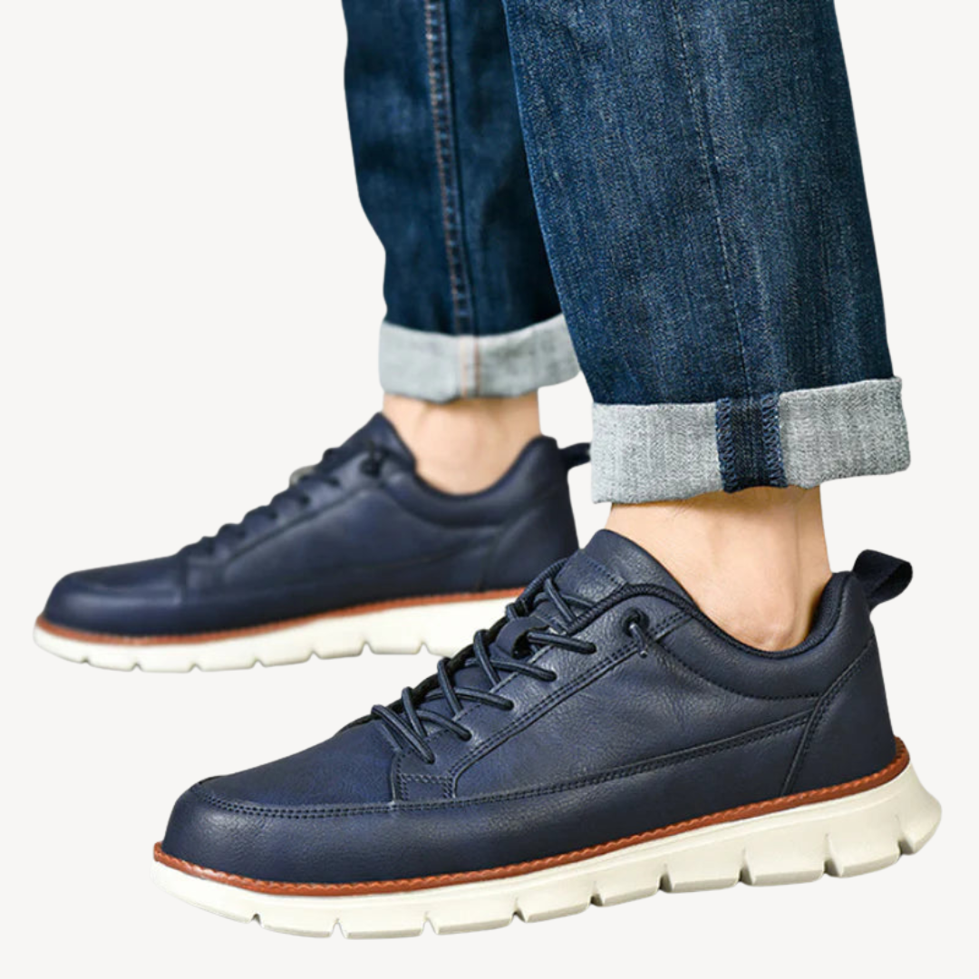 Orthopädische Freizeit-Sneakers aus Leder für Herren | Loravelle 1