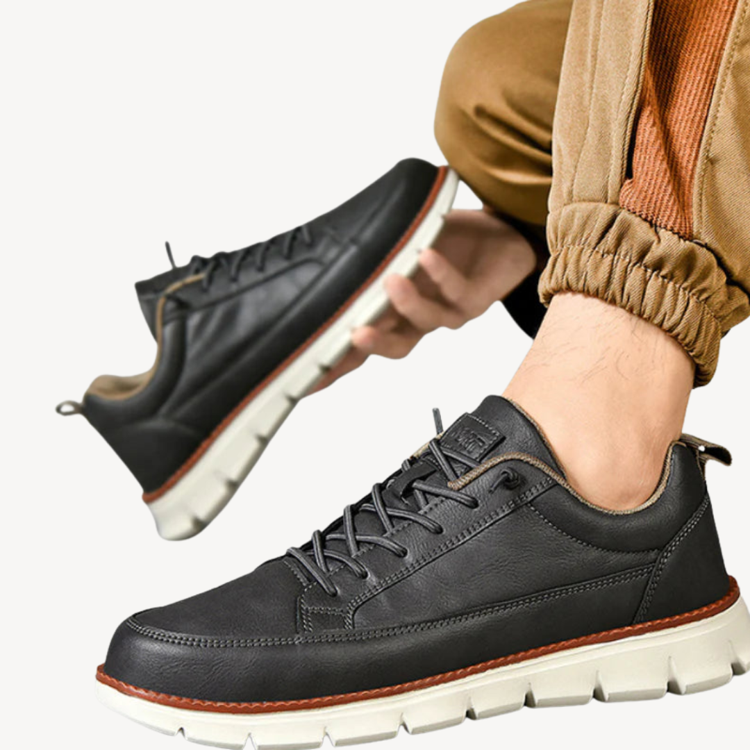 Orthopädische Freizeit-Sneakers aus Leder für Herren | Loravelle 4
