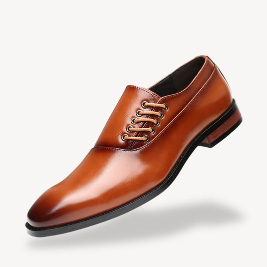 Orthopädische Herrenschuhe aus Leder mit seitlicher Schnürung | Loravelle 0