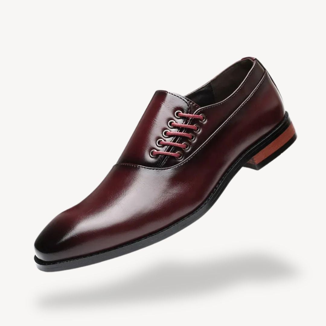 Orthopädische Herrenschuhe aus Leder mit seitlicher Schnürung | Loravelle 2