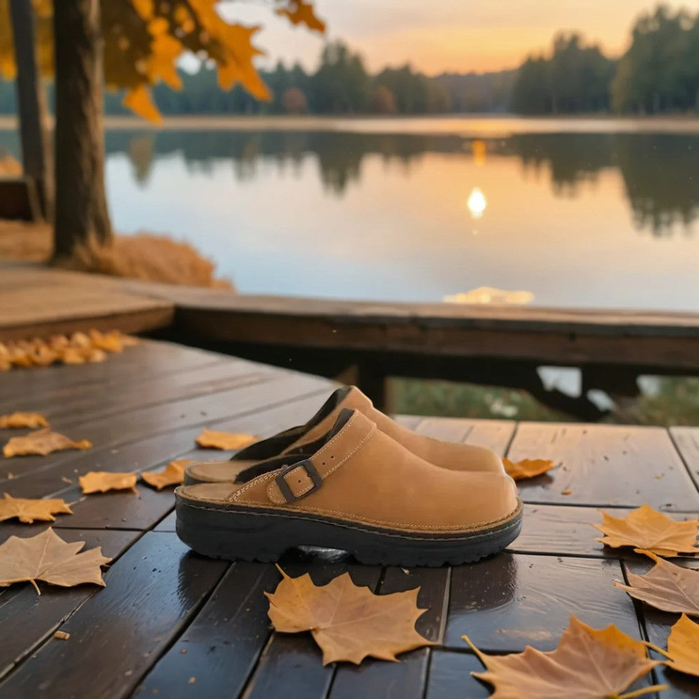 Orthopädische Komfort-Schlupfclogs aus Leder für Damen 3