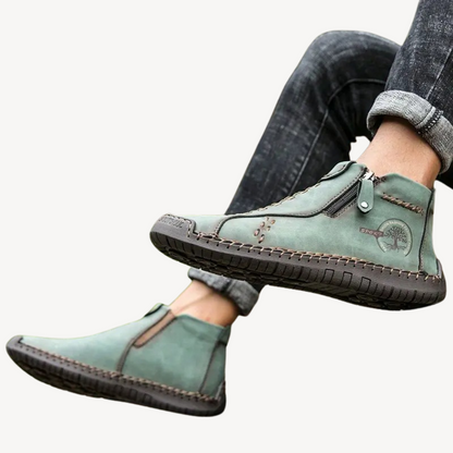Orthopädische Lederstiefel mit Reißverschluss für Herren | Loravelle 2