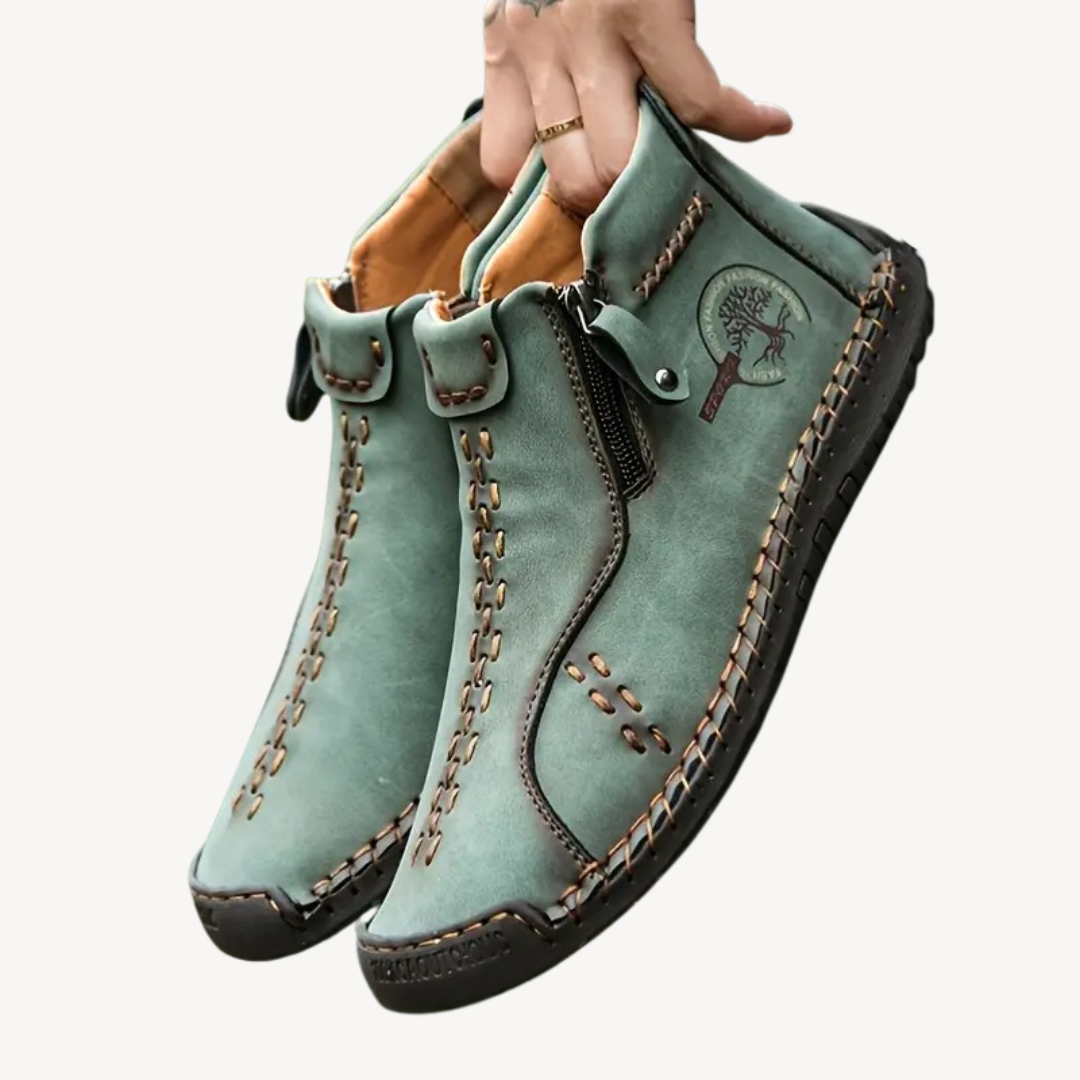 Orthopädische Lederstiefel mit Reißverschluss für Herren | Loravelle 3