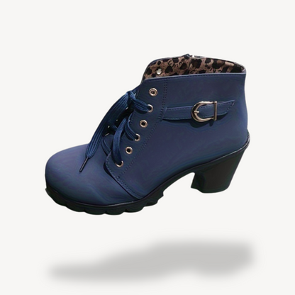 Orthopädische Schnürstiefeletten mit Absatz | Loravelle 1