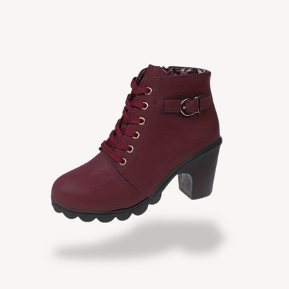 Orthopädische Schnürstiefeletten mit Absatz | Loravelle 4