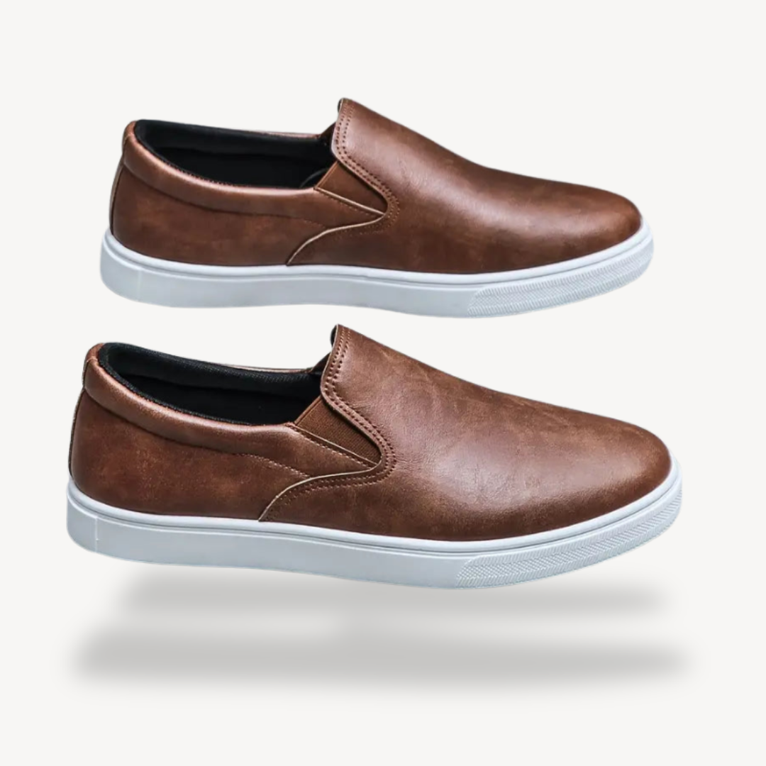 Orthopädische Slipper aus Kunstleder für Herren | Loravelle 2