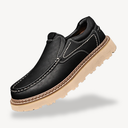 Orthopädische Slipper aus Leder für Herren | Loravelle 2
