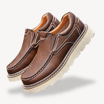 Orthopädische Slipper aus Leder für Herren | Loravelle 3