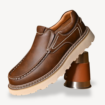 Orthopädische Slipper aus Leder für Herren | Loravelle 4