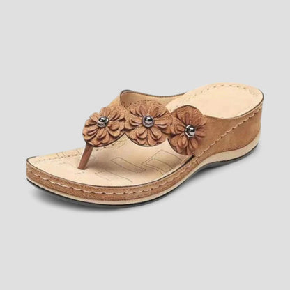 Orthopädische Sommer-Zehentrenner mit Blumenverzierung 2