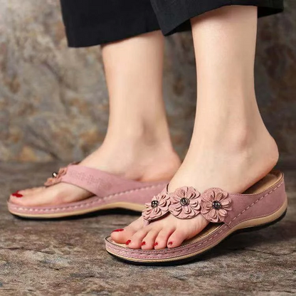 Orthopädische Sommer-Zehentrenner mit Blumenverzierung 3