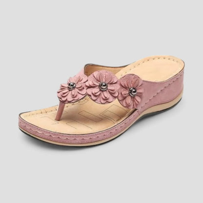 Orthopädische Sommer-Zehentrenner mit Blumenverzierung 4