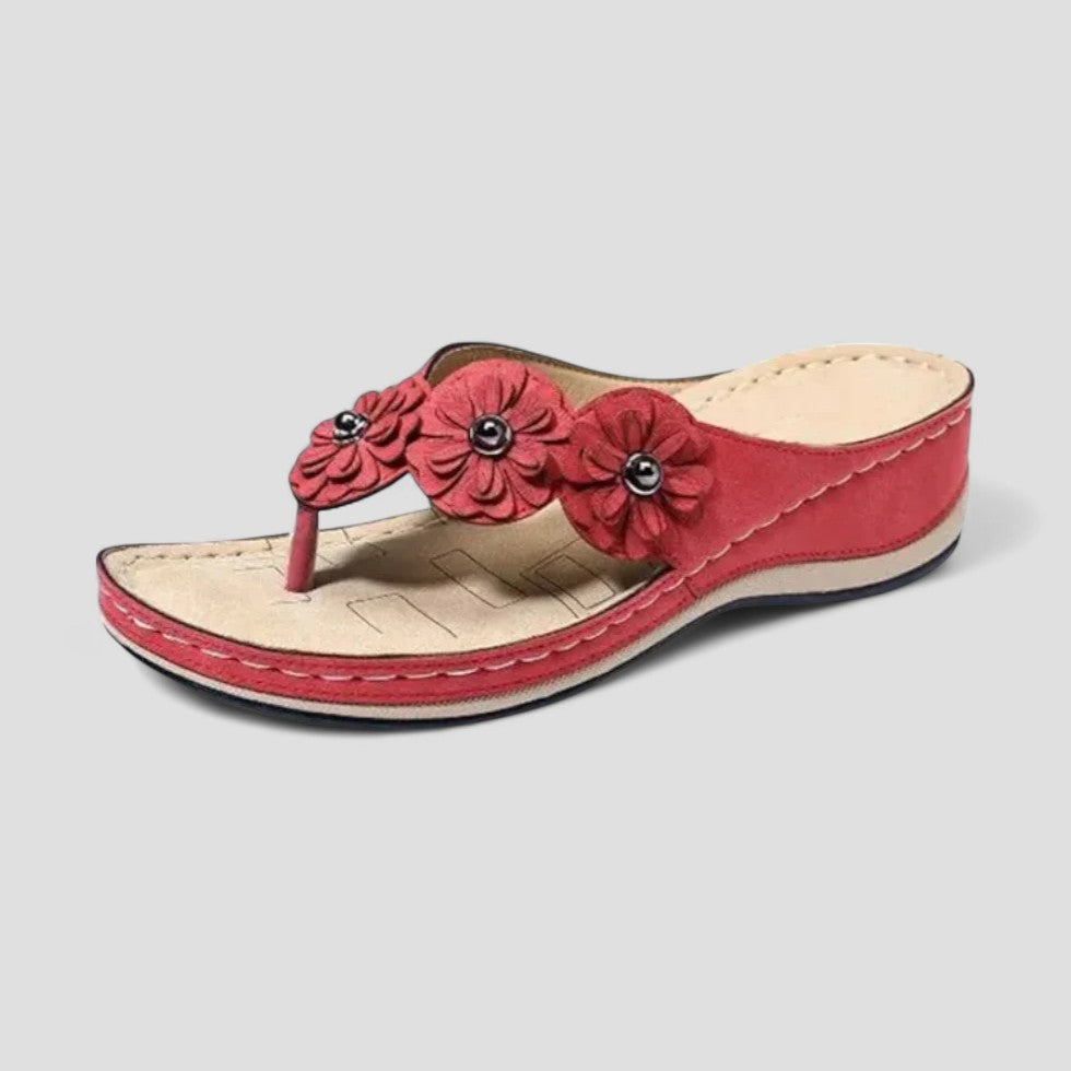 Orthopädische Sommer-Zehentrenner mit Blumenverzierung 5