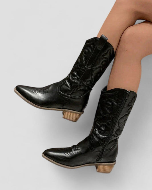 Orthopädische Western-Cowboystiefel aus Metallic für Damen 0