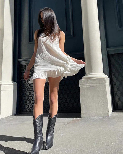 Orthopädische Western-Cowboystiefel aus Metallic für Damen 1