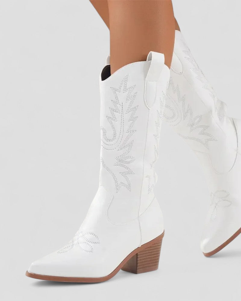 Orthopädische Western-Cowboystiefel aus Metallic für Damen 2
