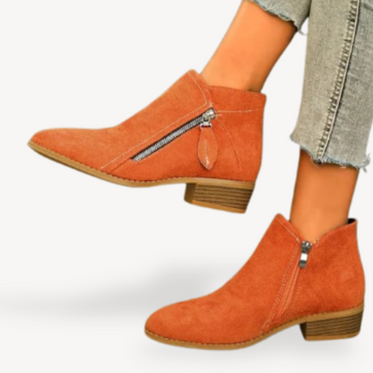 Orthopädische Wildlederstiefeletten Damen | Loravelle 1
