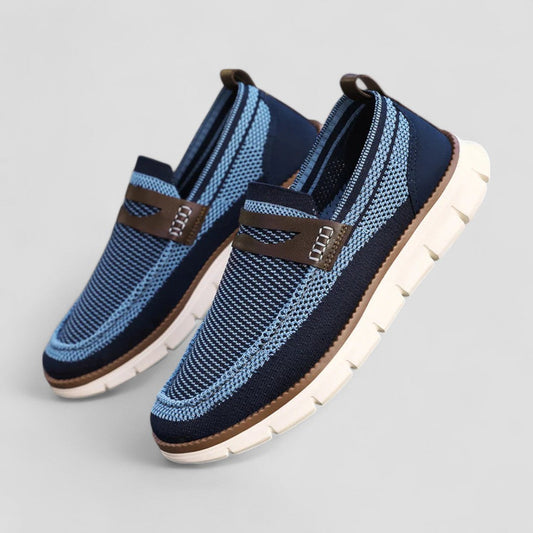 Orthopädische, atmungsaktive Slipper aus Strick für Herren 0