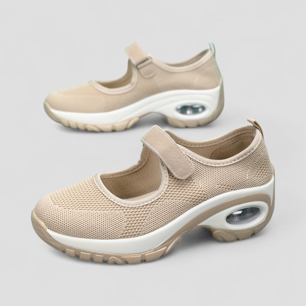 Orthopädische, atmungsaktive Wanderschuhe mit Klettverschluss für Damen 1