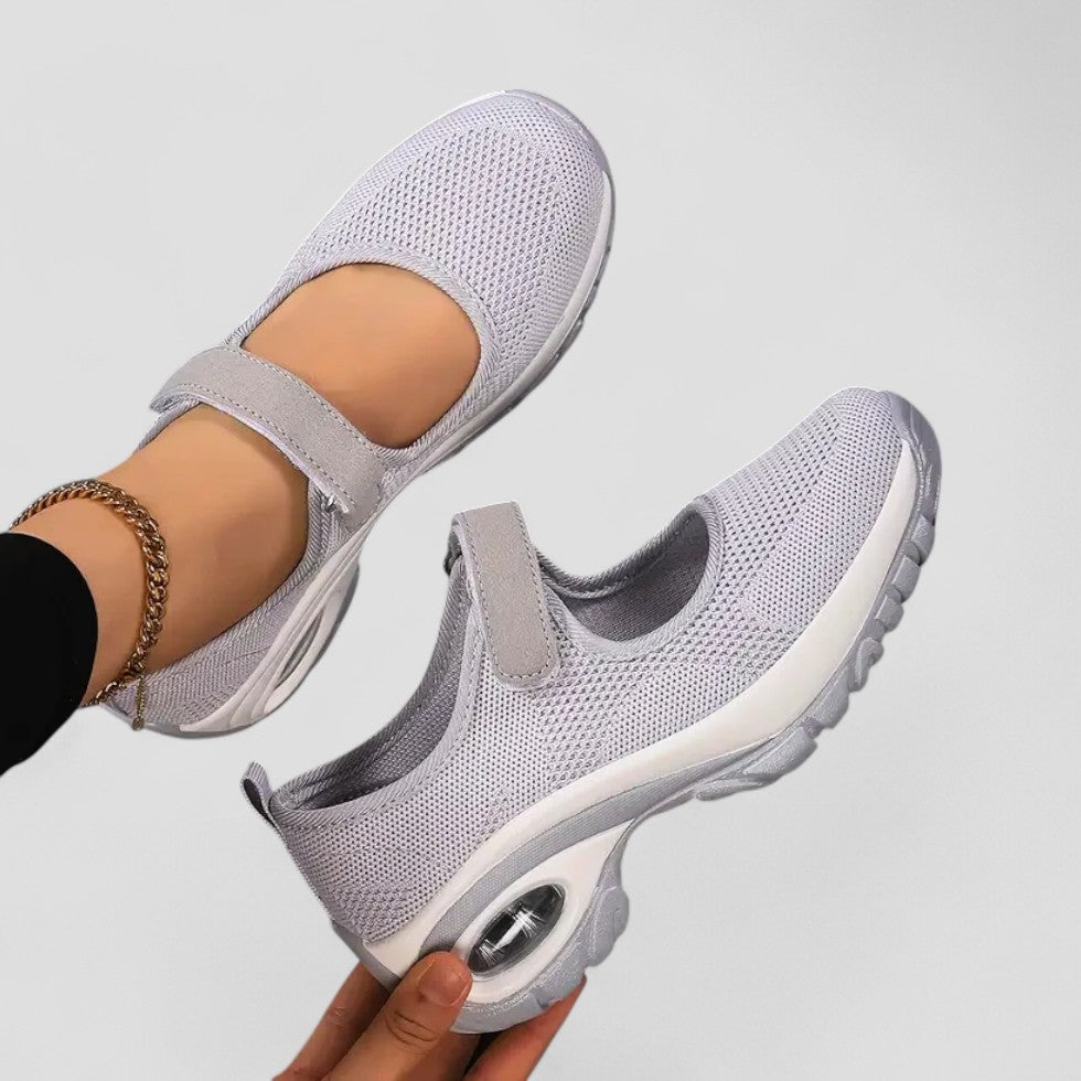 Orthopädische, atmungsaktive Wanderschuhe mit Klettverschluss für Damen 2