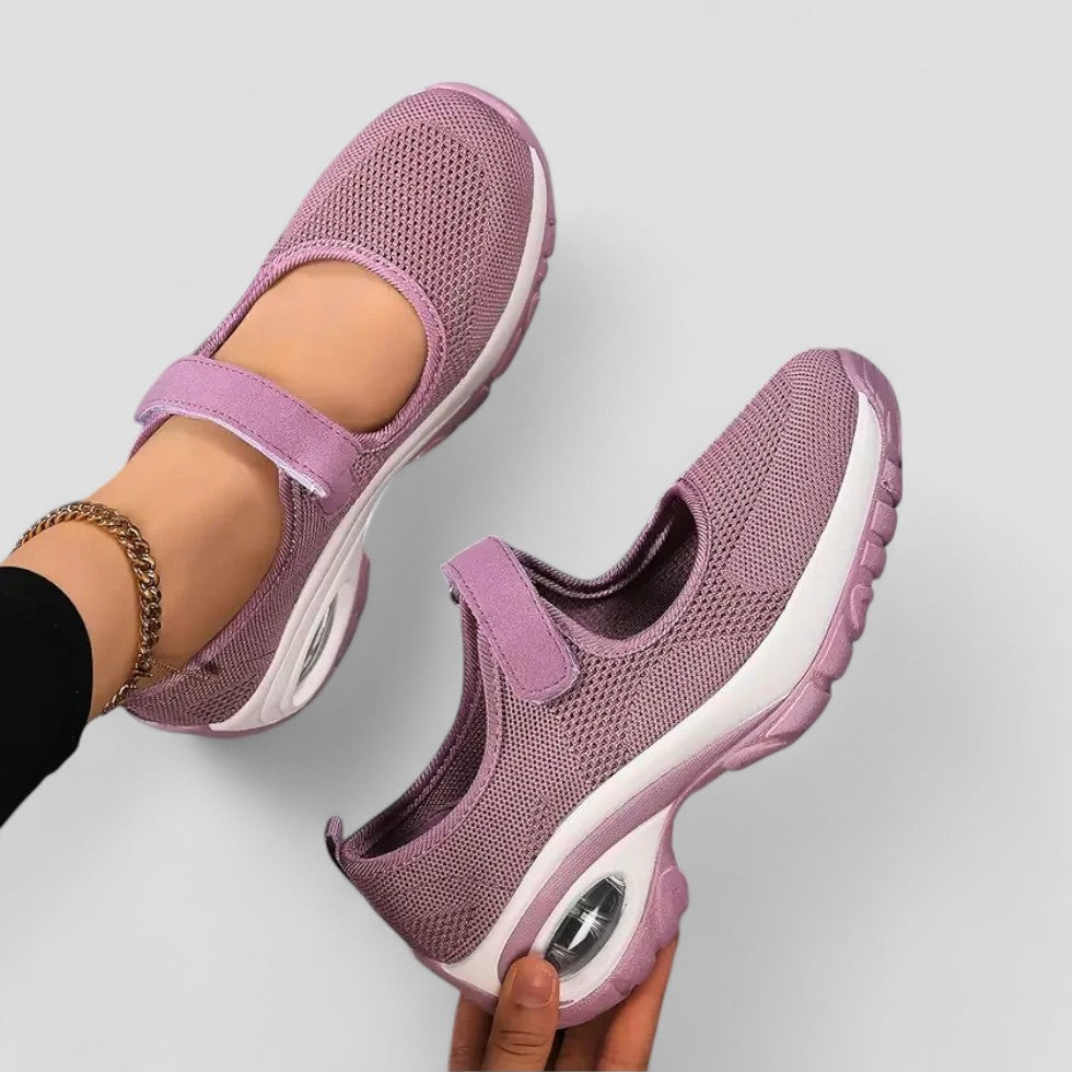 Orthopädische, atmungsaktive Wanderschuhe mit Klettverschluss für Damen 3