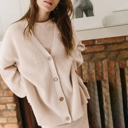 Großer Damen-Cardigan Oversized Weich