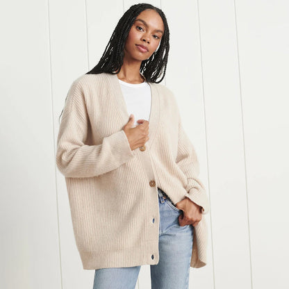 Großer Damen-Cardigan Oversized Weich