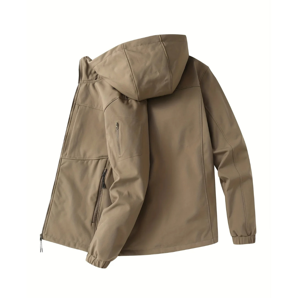Herren Outdoor Jacke Winddicht Kapuze Fleece - BerlinGlamour