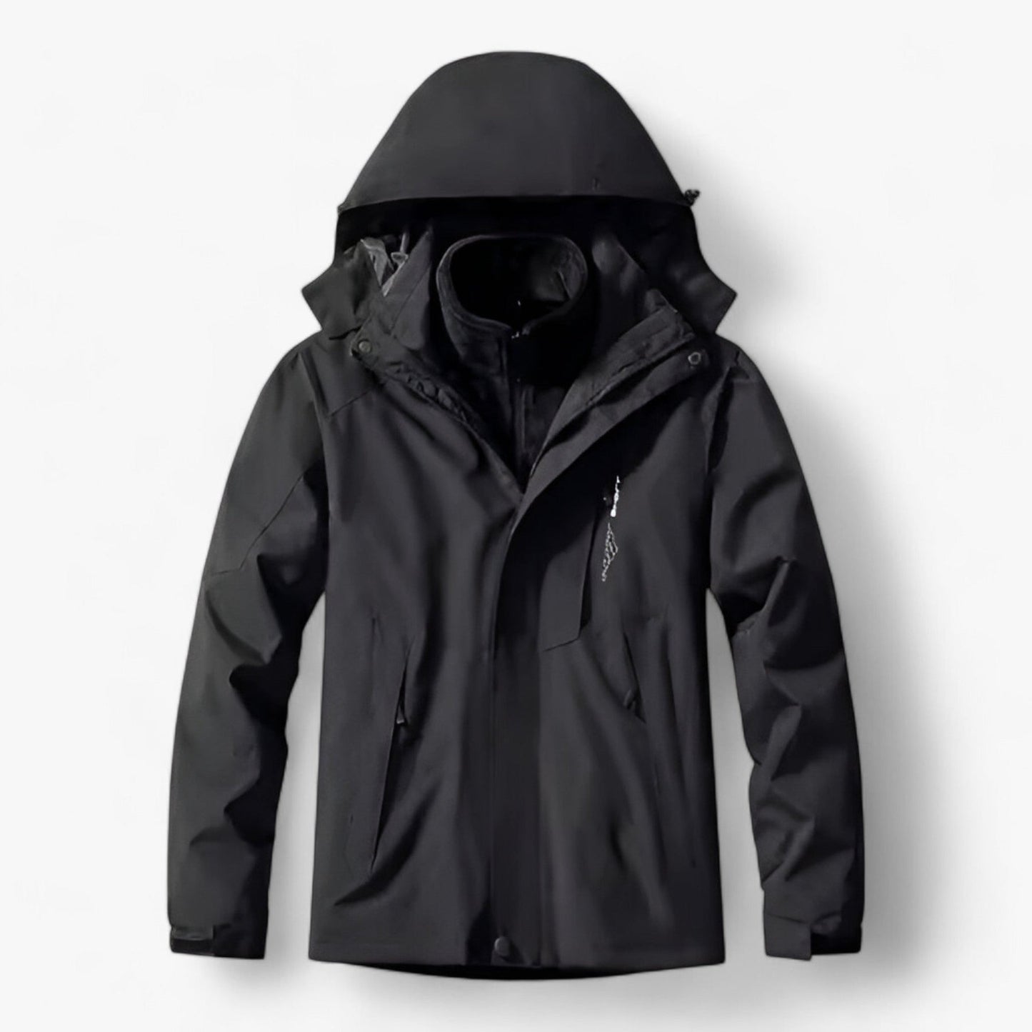 Wasserdichte Herren Outdoor-Jacke mit Kapuze und Fleece - BerlinGlamour
