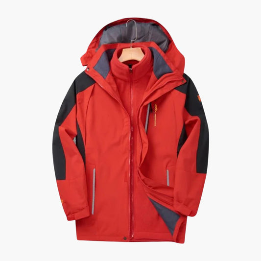 Outdoorjacke für Herren mit Kapuze und Frontreißverschluss 0
